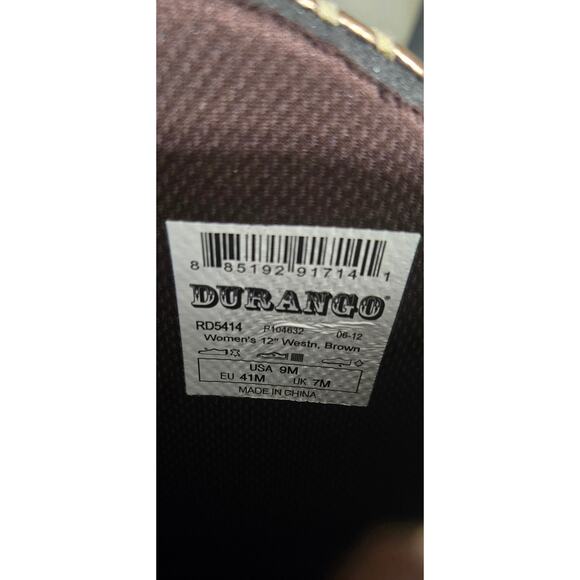 Durango Crush Brown Ladies Pull On Westin Leather Boots Size US 9M - Picture 5 of 11